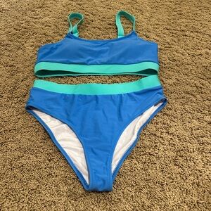 Blue and Turquoise green bikini swimsuit
